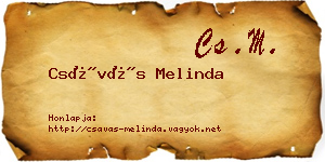 Csávás Melinda névjegykártya
